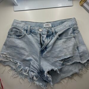 Pistola Distressed Cut-off Jean Shorts Lightwash